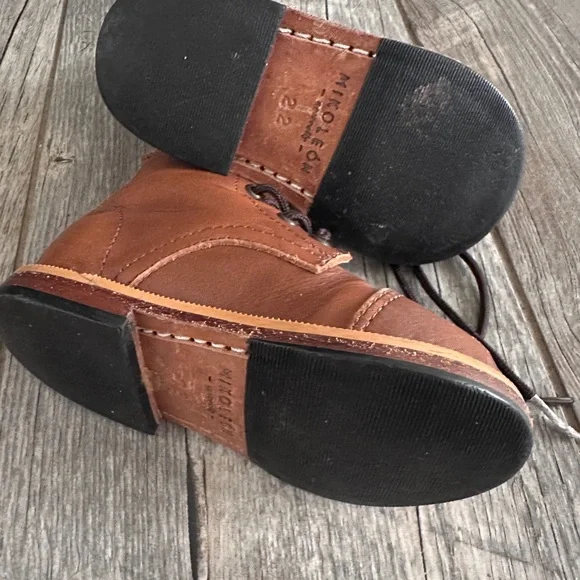 Mikoleon Classic Heirloom Brown Kids Leather Boots - Picture 3 of 4
